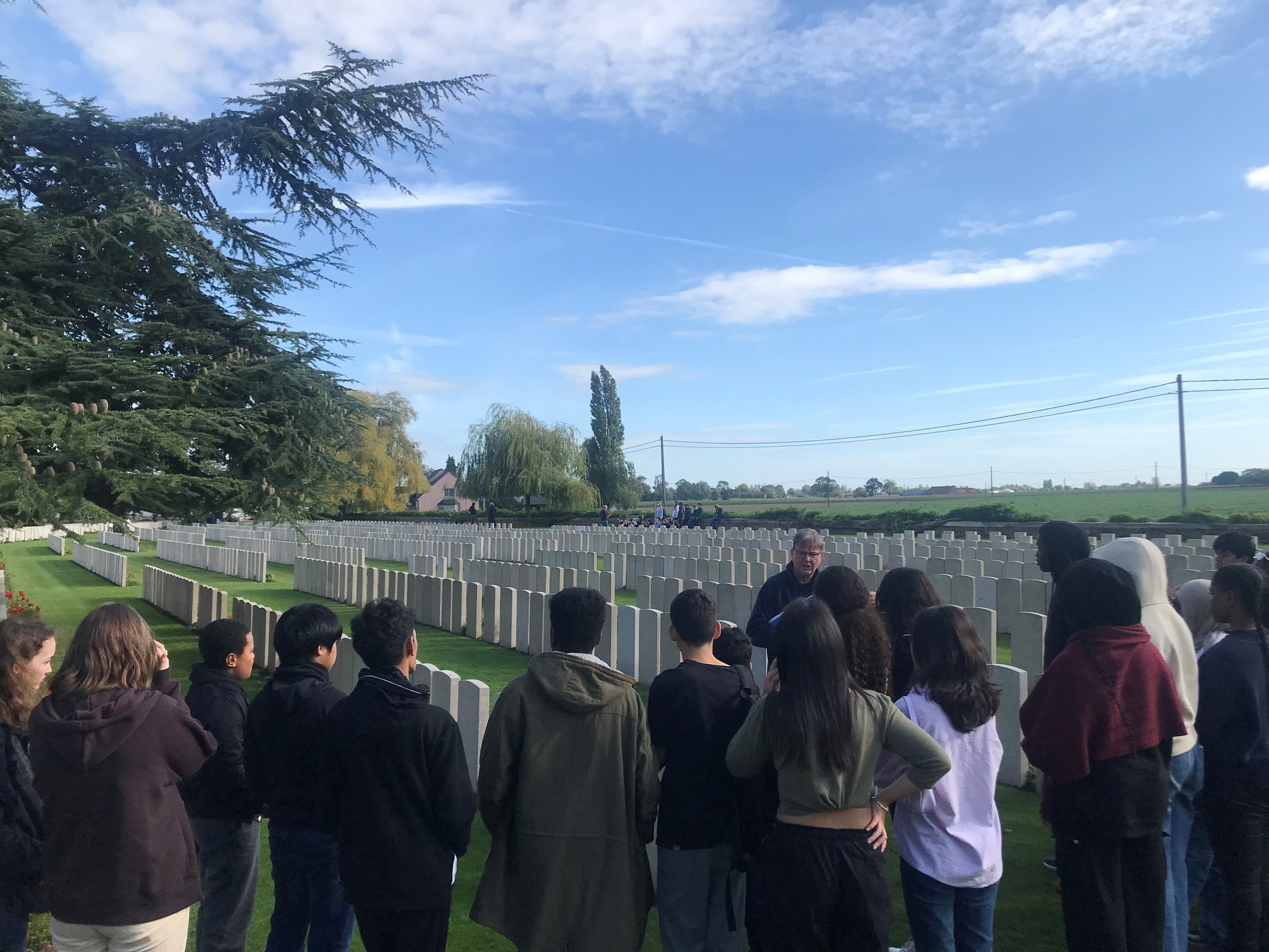 Year 7 in the trenches in Ypres