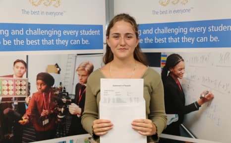 Eva achieved three A*s and an A, securing a place at the University of Oxford to read History and English;